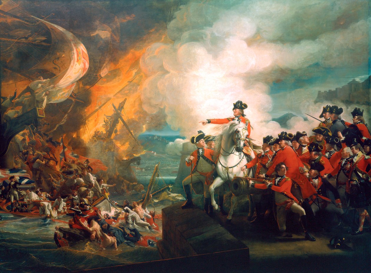 Sconfitta delle Batterie Galleggianti a Gibilterra, 1782 c1783 da John Singleton Copley