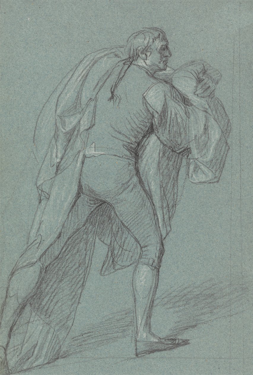 Studio di figura per il dipinto della vittoria di Lord Duncan: Studio per marinaio che porta la bandiera olandese da John Singleton Copley