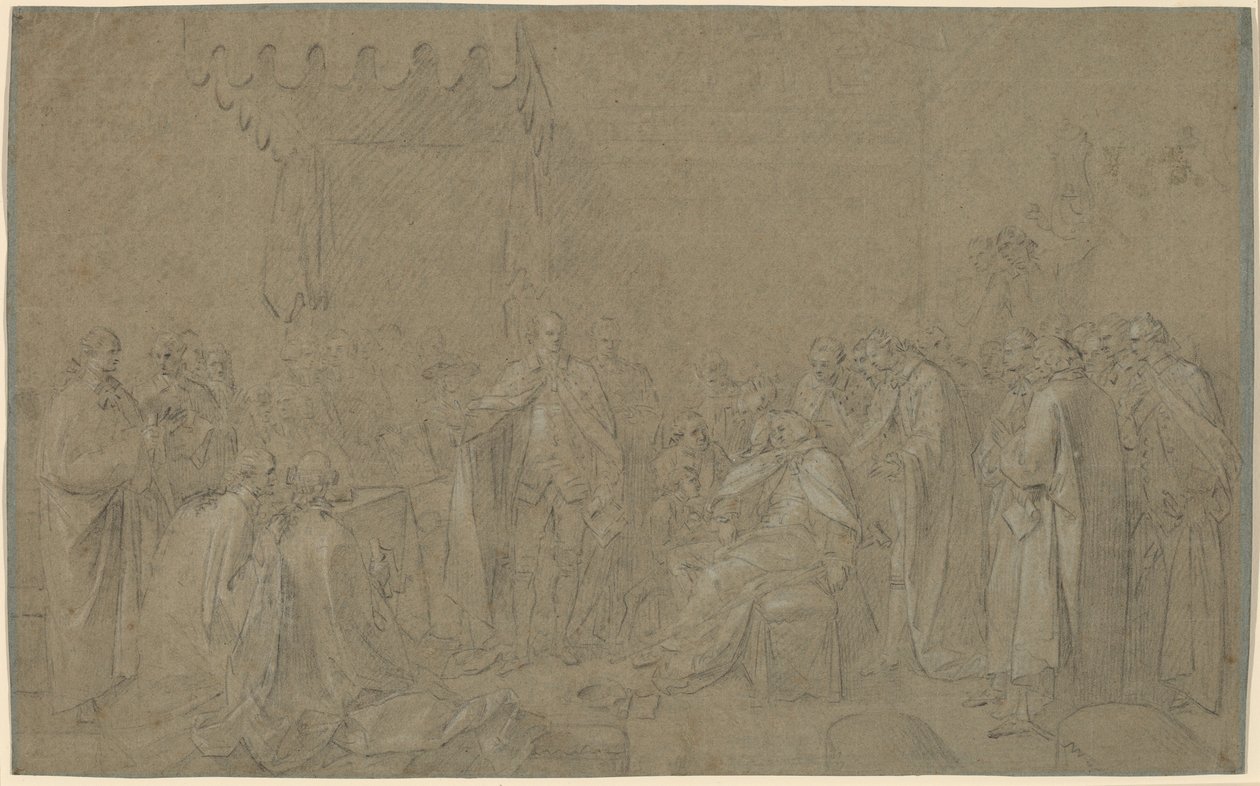 Studio per "La morte del conte di Chatham" da John Singleton Copley