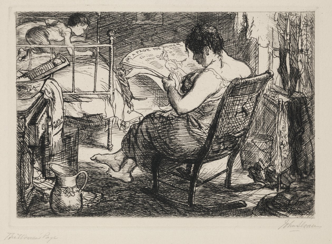 La pagina della donna da John French Sloan