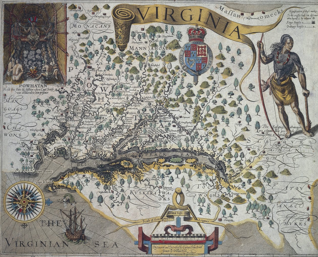 Mappa della Virginia: Inserto (in alto a sinistra) che mostra l