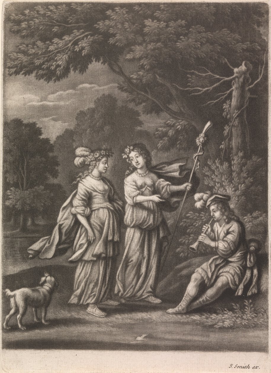 Scena pastorale con suonatore di ciaramella da John Smith