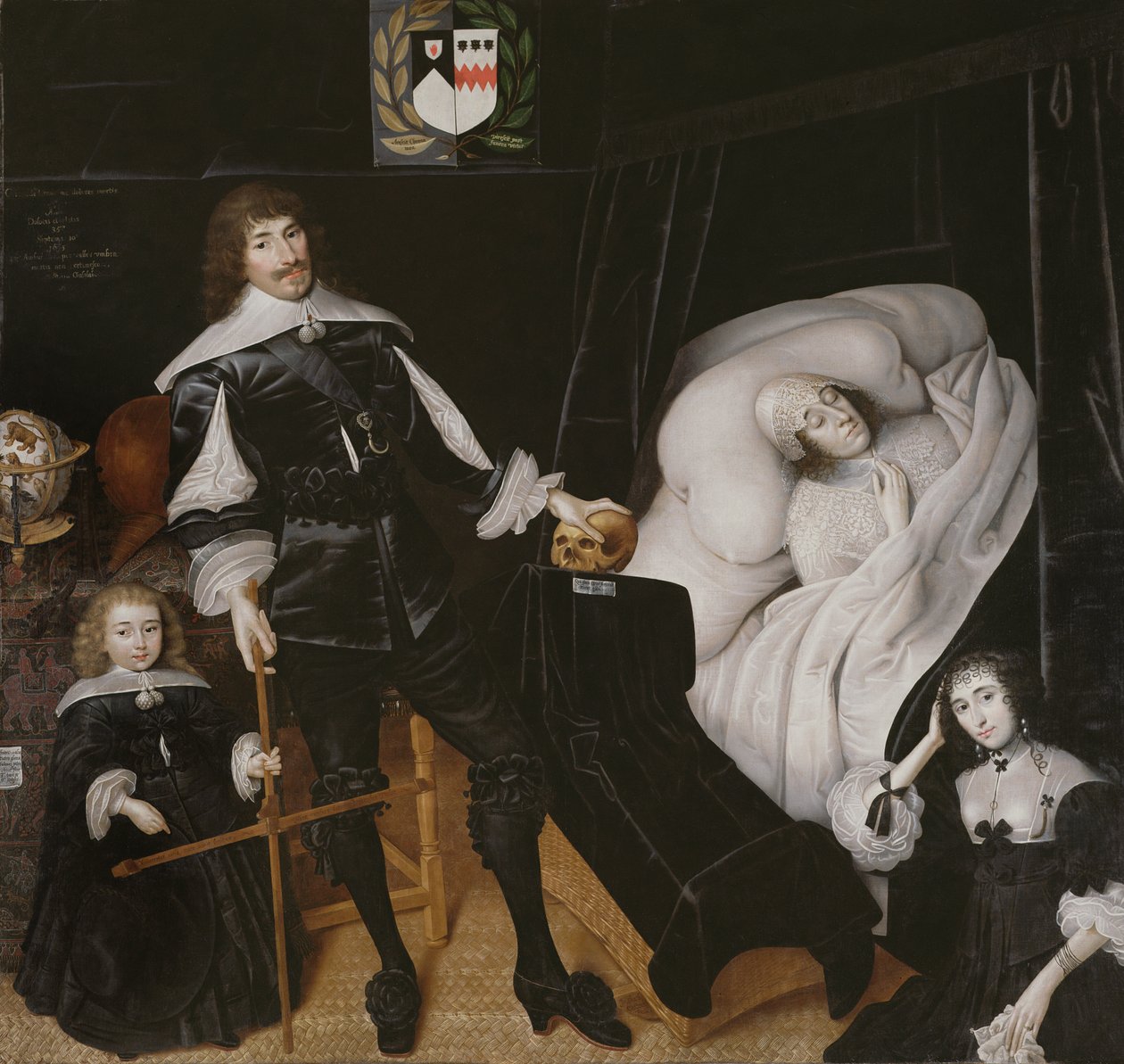 Sir Thomas Aston al capezzale della moglie da John Souch