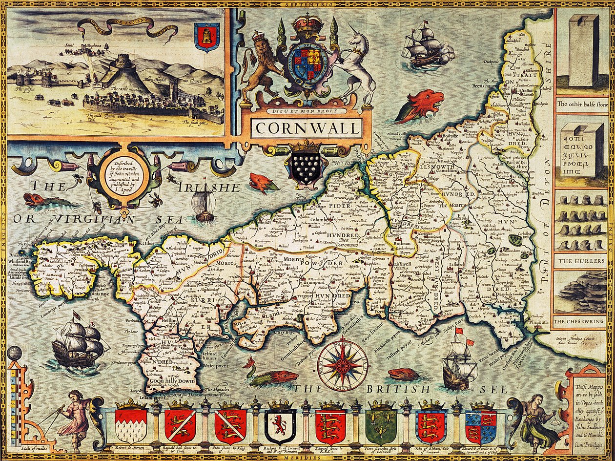 Mappa della Cornovaglia da 