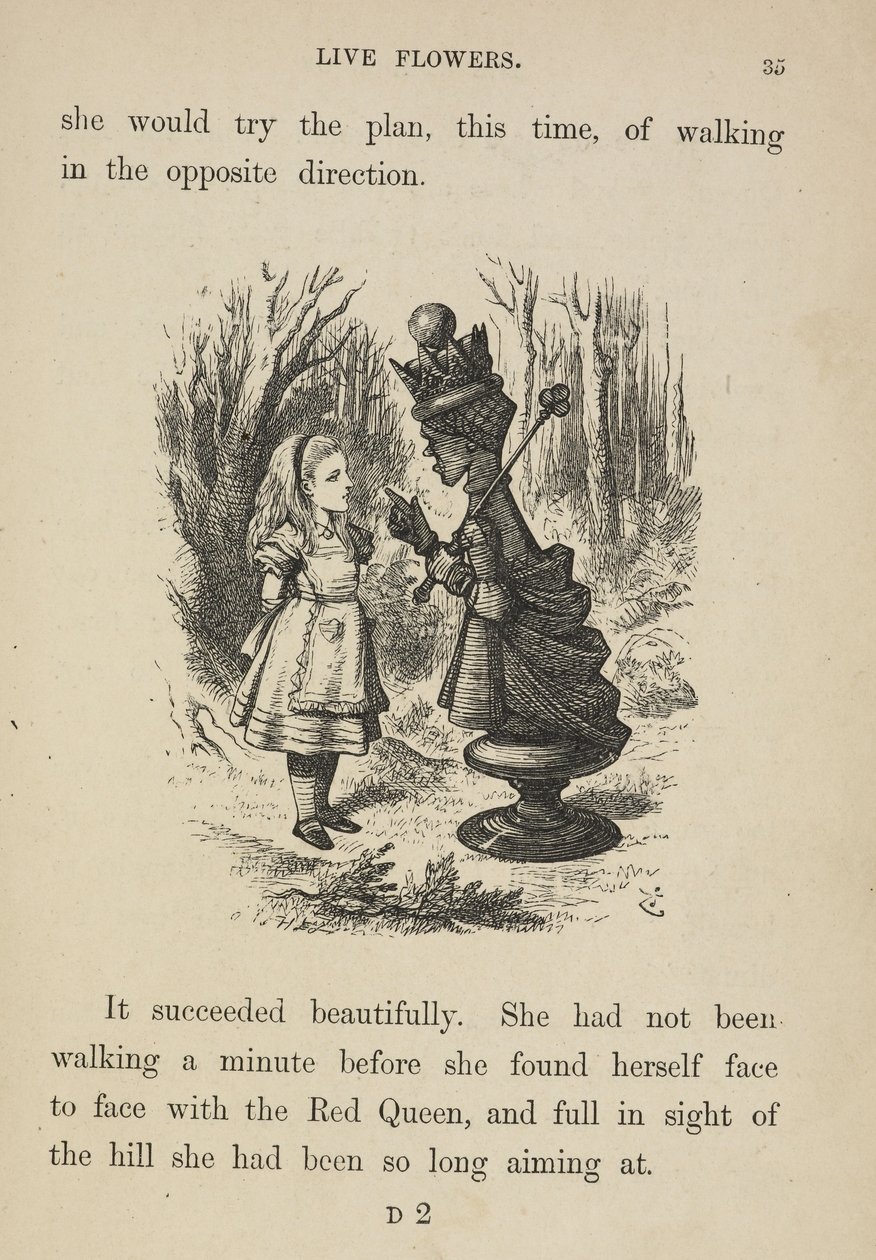 Alice di fronte alla Regina Rossa da John Tenniel