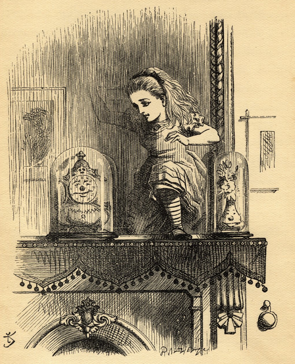 Alice nella casa dello specchio, illustrazione da 