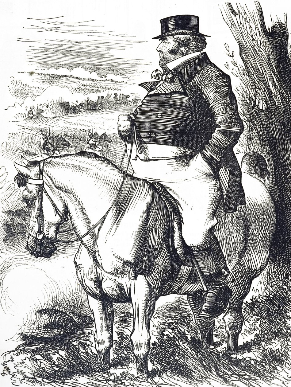 Cartone che raffigura John Bull che osserva le manovre autunnali da John Tenniel