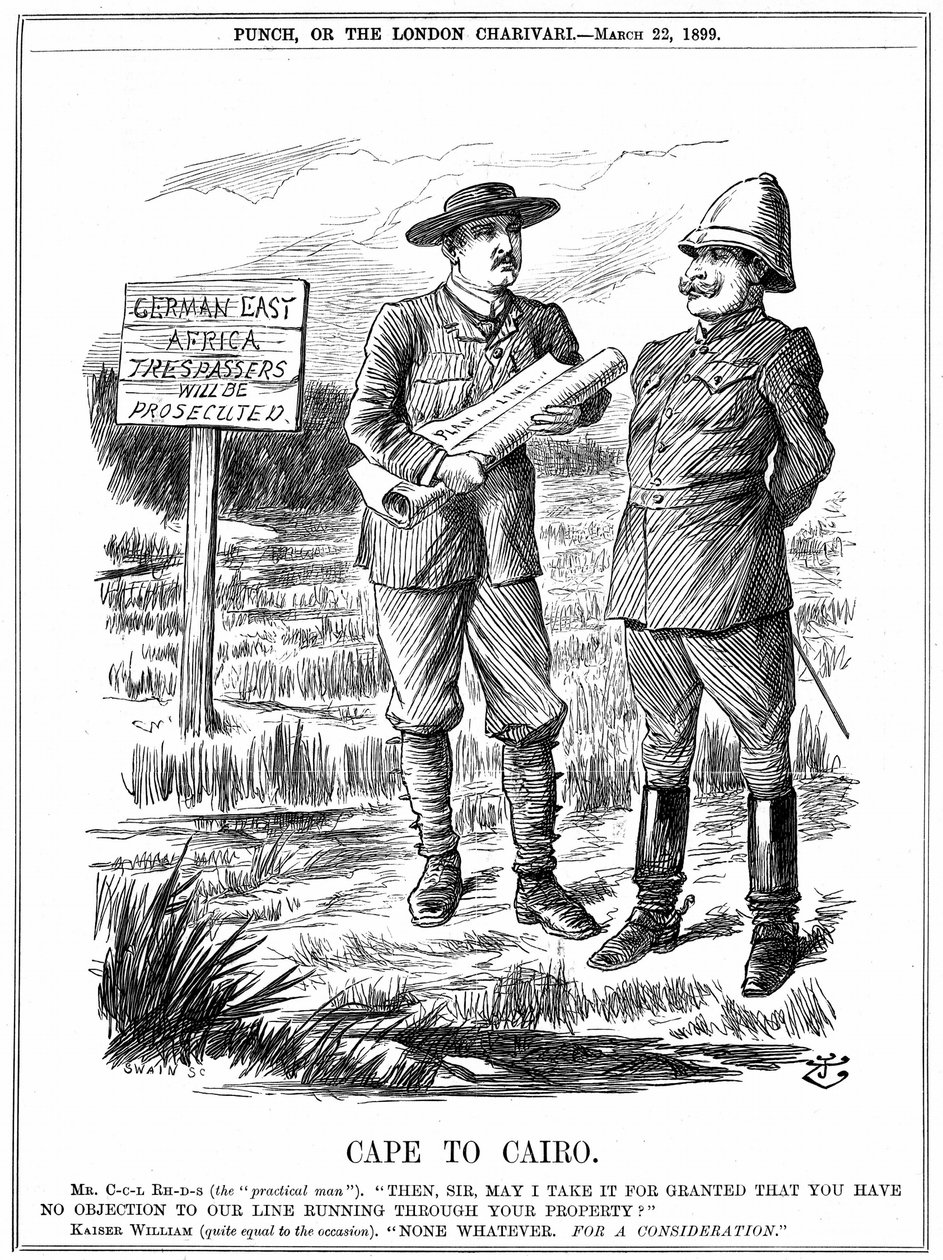 Cecil John Rhodes, statista sudafricano di origine inglese, chiede all
