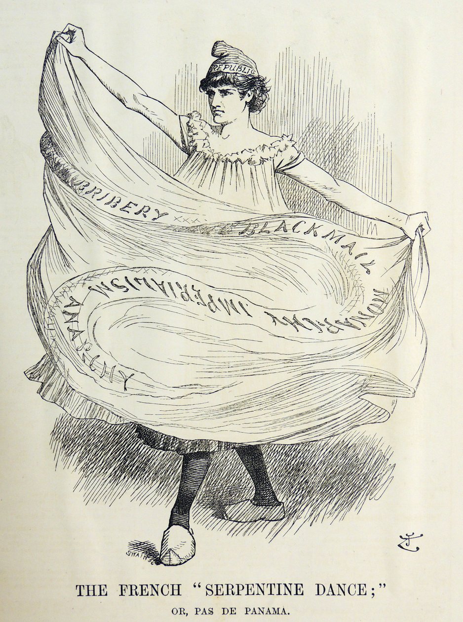 Vignetta di John Tenniel sulle macchinazioni francesi per la costruzione del Canale di Panama. Da 