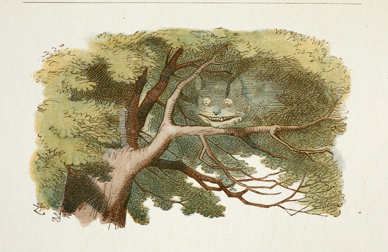 "Il gatto del Cheshire" Tavola tratta da "Alice nel Paese delle Meraviglie" di Lewis Carroll illustrata da John Tenniel da John Tenniel