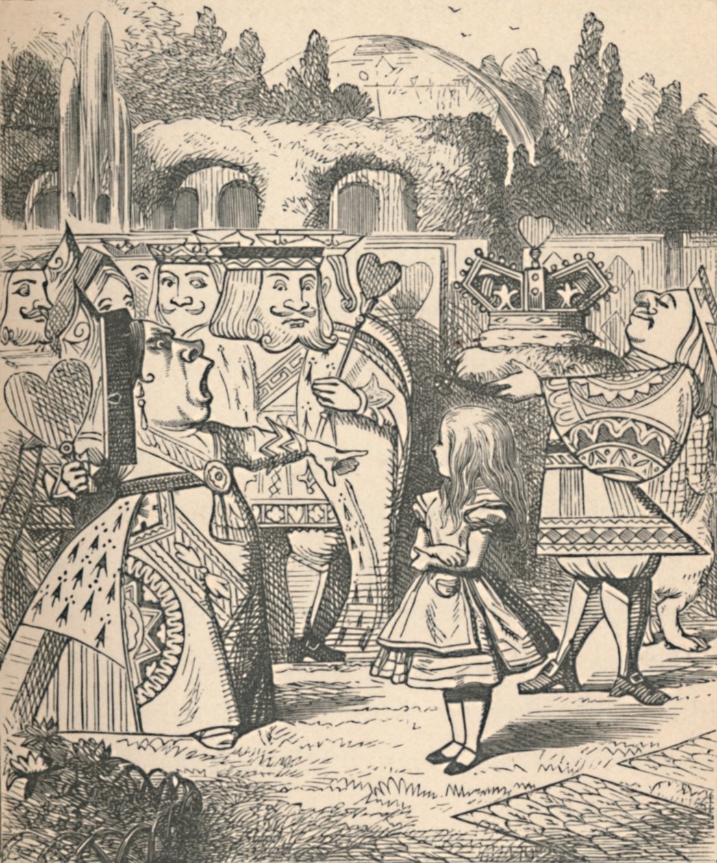 Via la testa! Alice e la Regina Rossa, 1889 da John Tenniel
