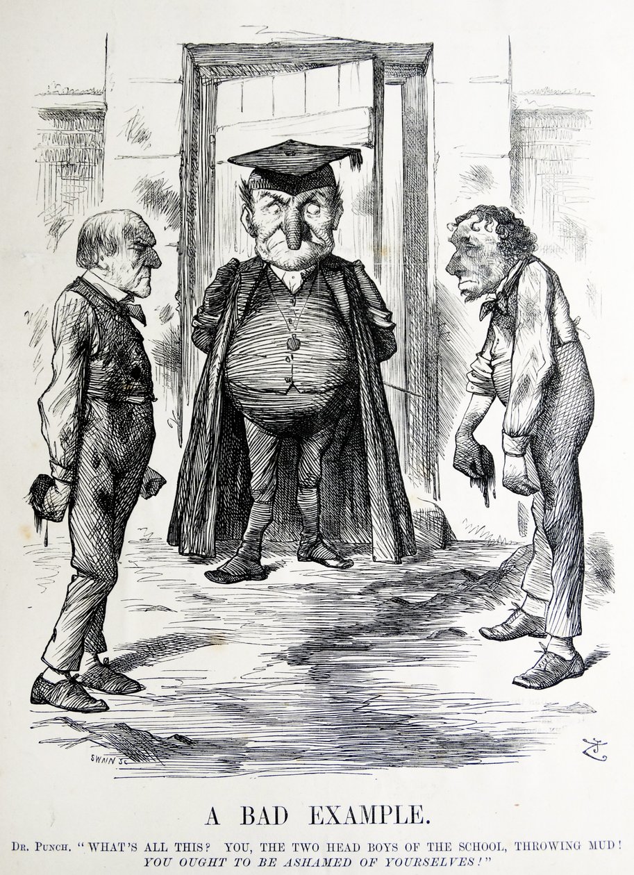 Satira politica che raffigura William Ewart Gladstone e Benjamin Disraeli da John Tenniel