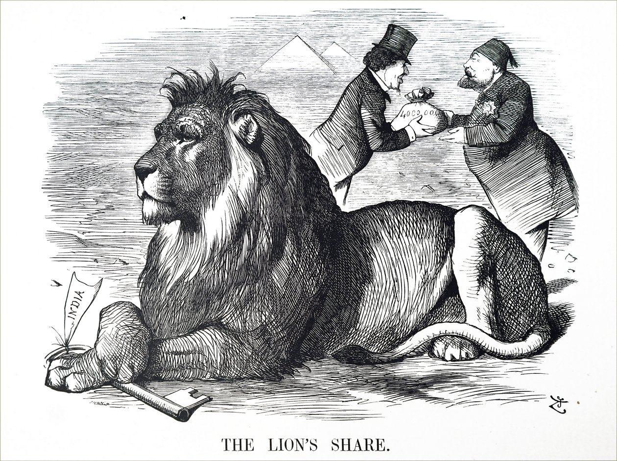 Il governo britannico autorizza i Rothschild ad acquistare azioni del Canale di Suez da John Tenniel