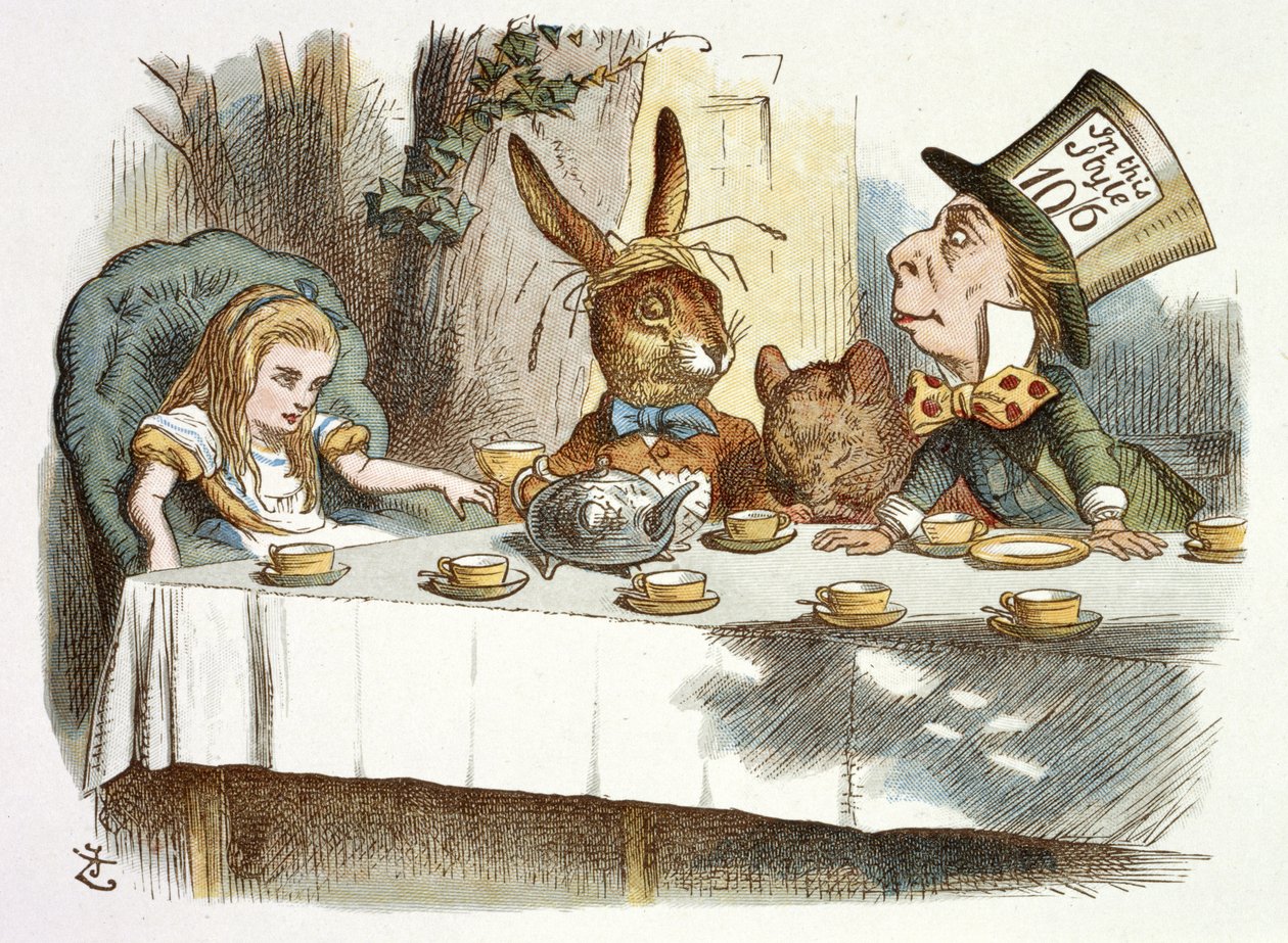 Il tè del Cappellaio Matto da John Tenniel