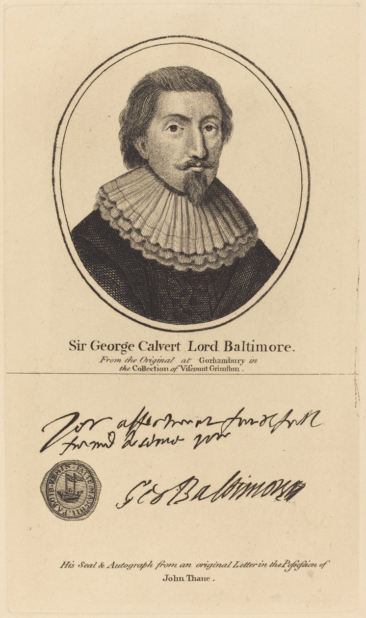 Sir George Calvert, Lord Baltimore da John Thane