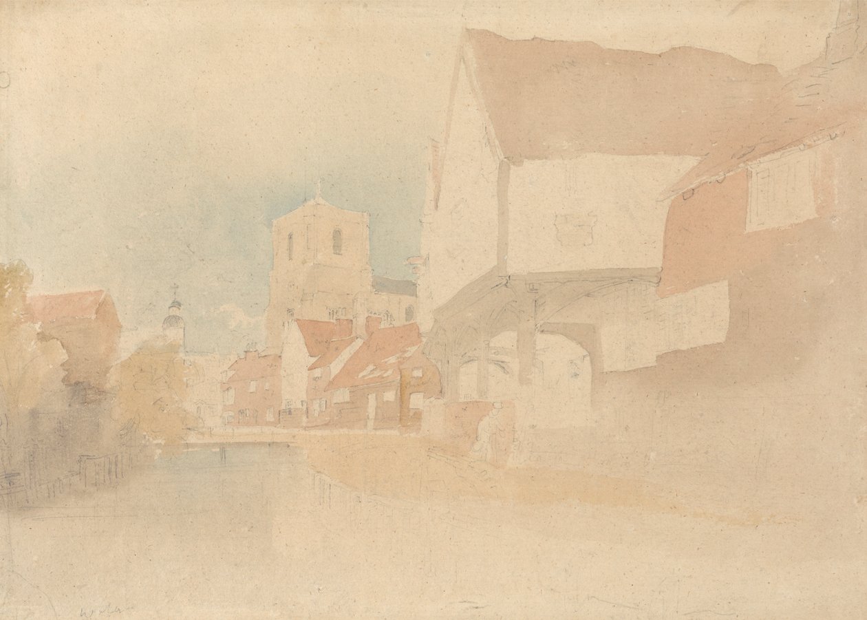 Veduta di Waltham Abbey, Herts, Essex da John Thirtle