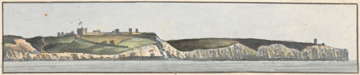 Castello di Dover, Nord Est, 1/2 Nord (uno di cinque disegni su un supporto) da John Thomas Serres