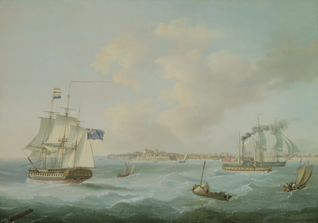 Navi al largo di Margate, 1825 da John Thomas Serres