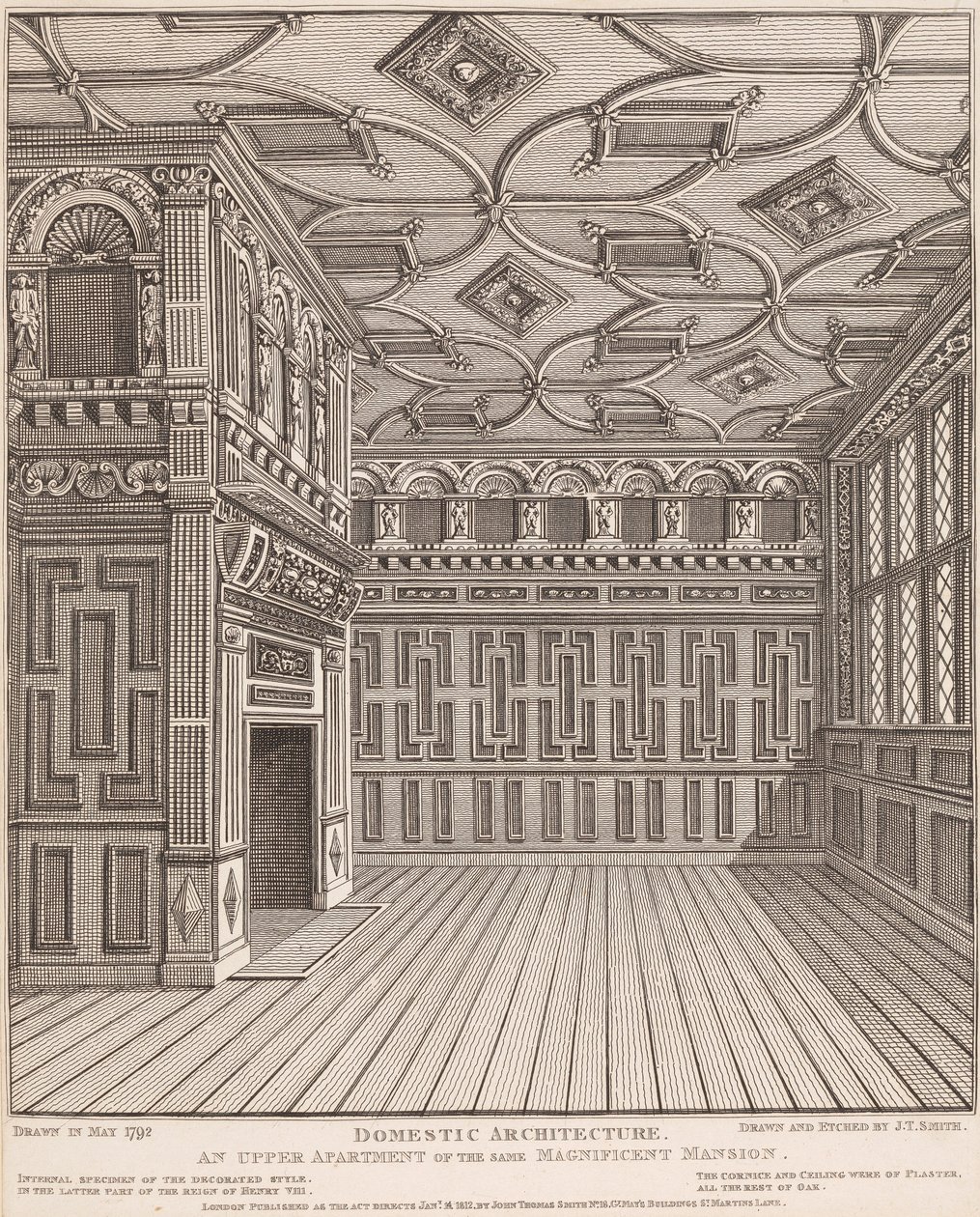 Architettura domestica, un appartamento al piano superiore della stessa magnifica dimora da John Thomas Smith