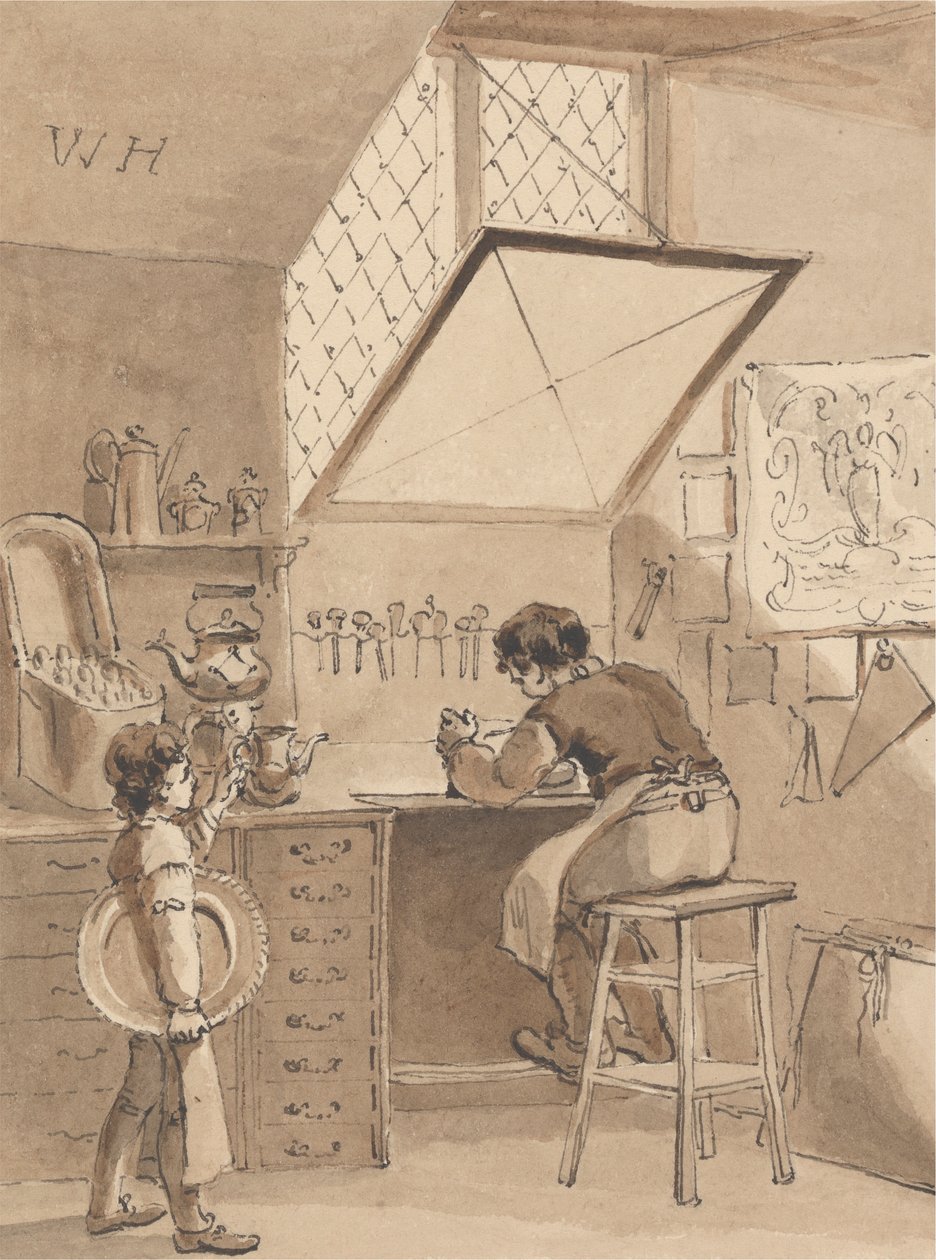 Hogarth che incide l