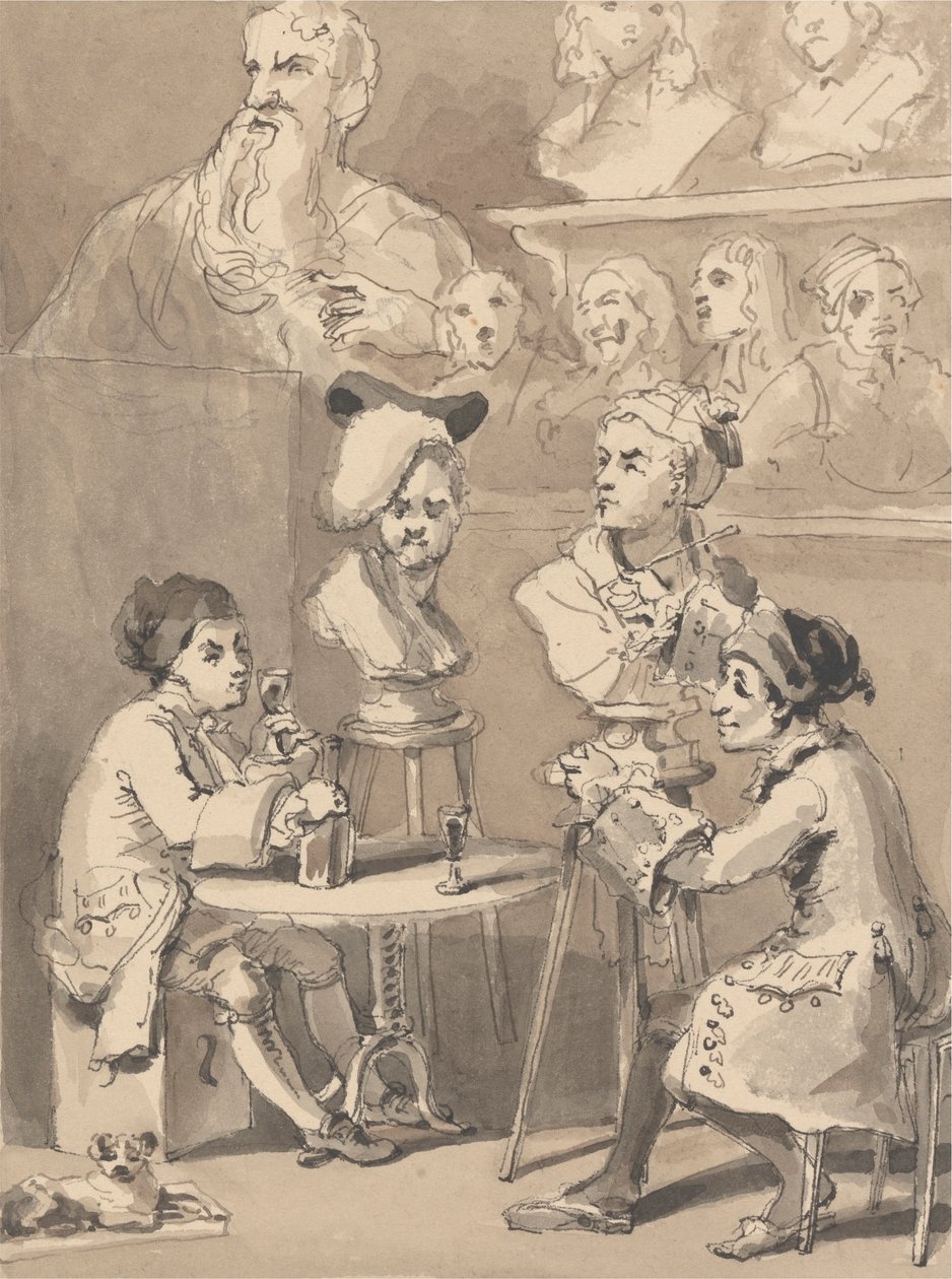 Hogarth che Posa per Roubiliac per il Suo Busto da John Thomas Smith