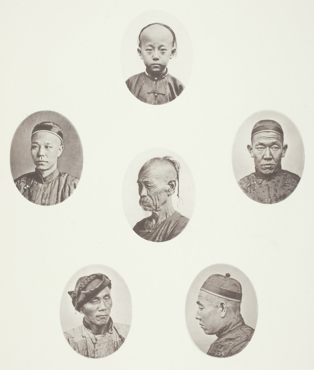Ragazzo Cantonese; Mercante Cantonese; Testa Maschile Mongola; Una Testa Venerabile; Un Lavoratore; Testa Maschile Mongola da John Thomson