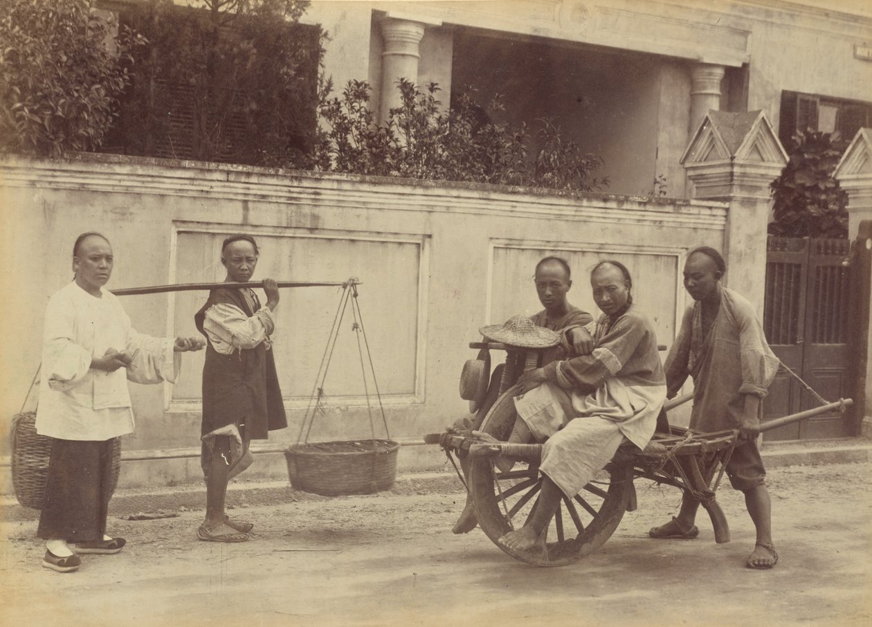 Carriola per passeggeri, Shanghai da John Thomson