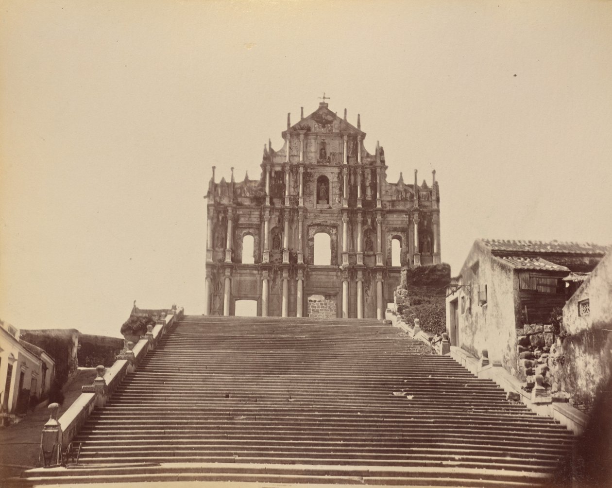 Rovine della Vecchia Cattedrale, Macao da John Thomson