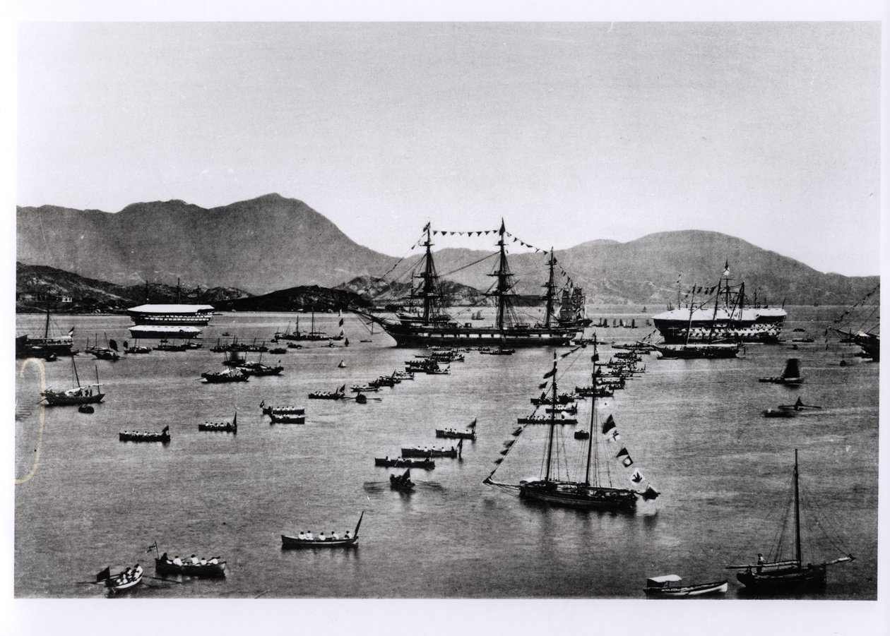 Vista del porto, Hong Kong, da 