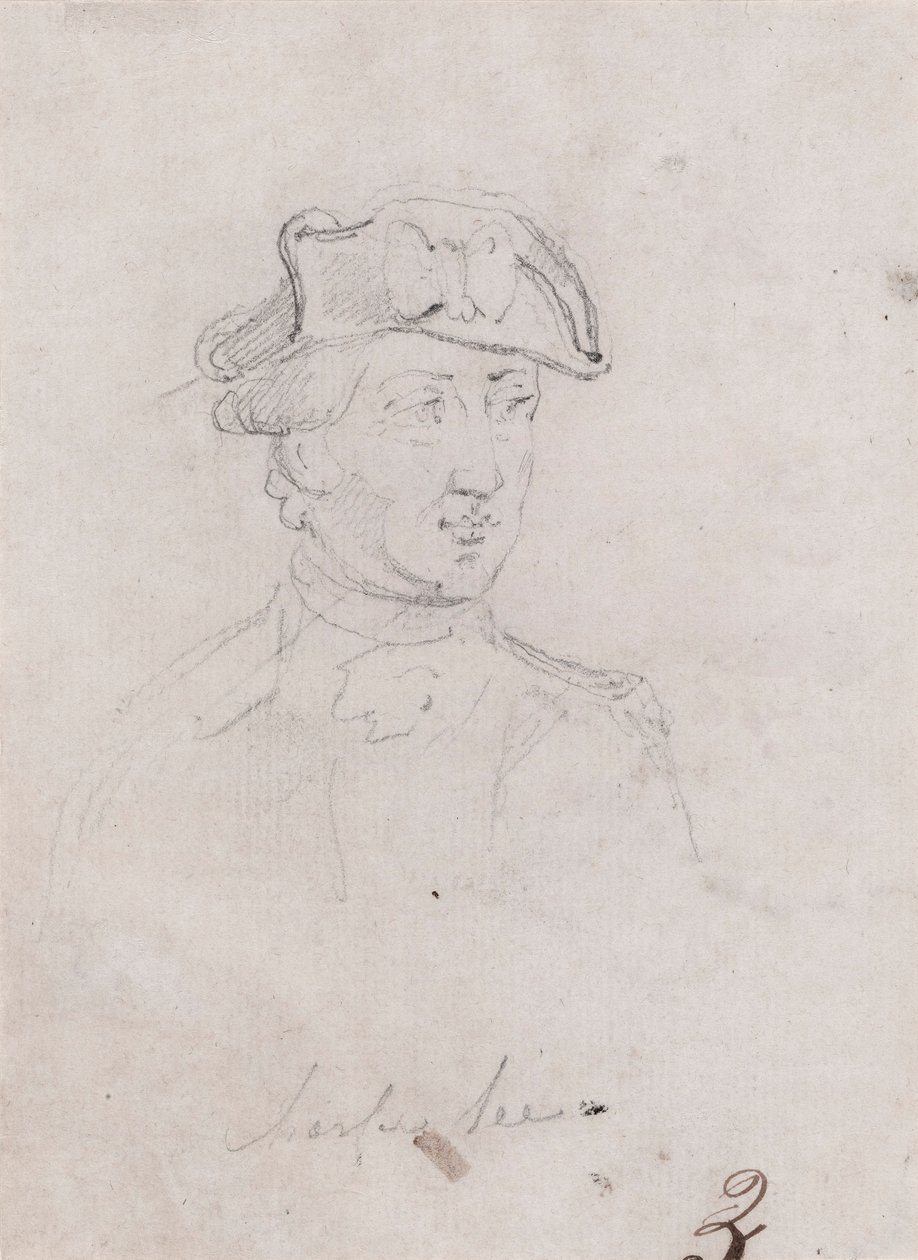 Maggiore Generale Charles Lee, studio per un dipinto proposto da John Trumbull