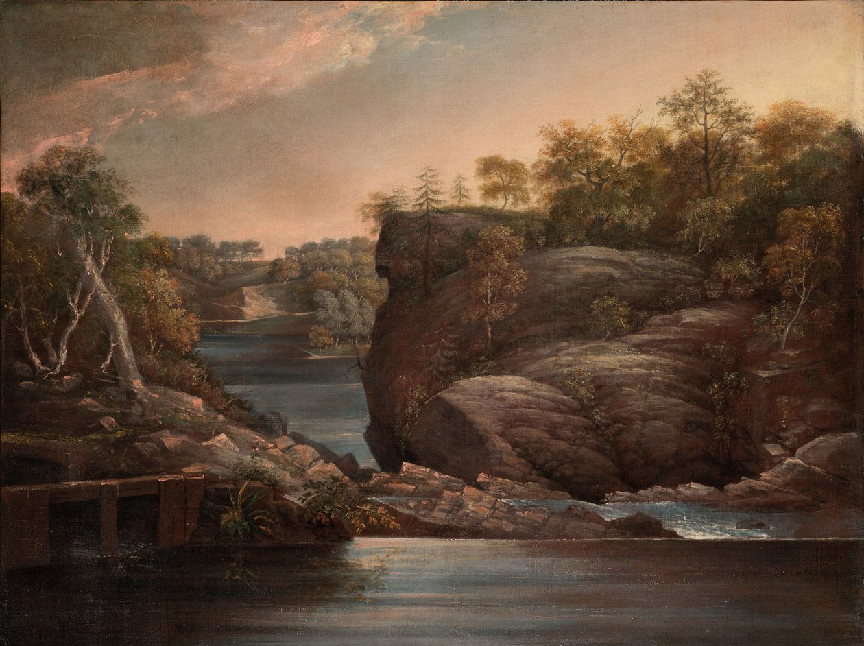 Le cascate di Norwich (o Le cascate dello Yantic a Norwich) da John Trumbull