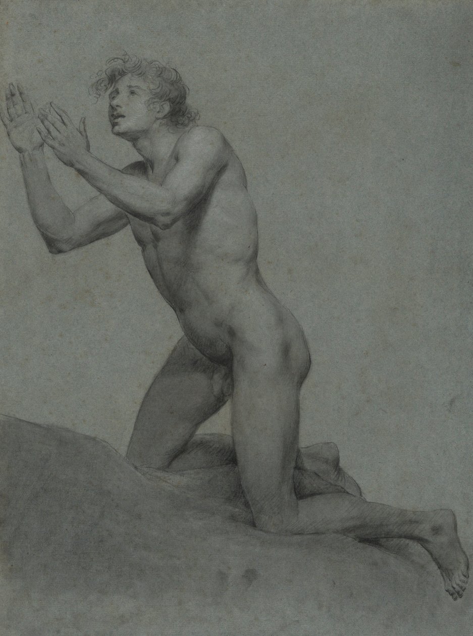 Schizzo di un nudo maschile - studio dal vivo da John Trumbull