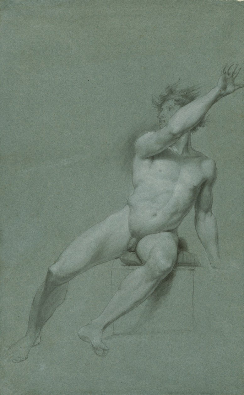 Schizzo di un nudo maschile - studio dal vero da John Trumbull