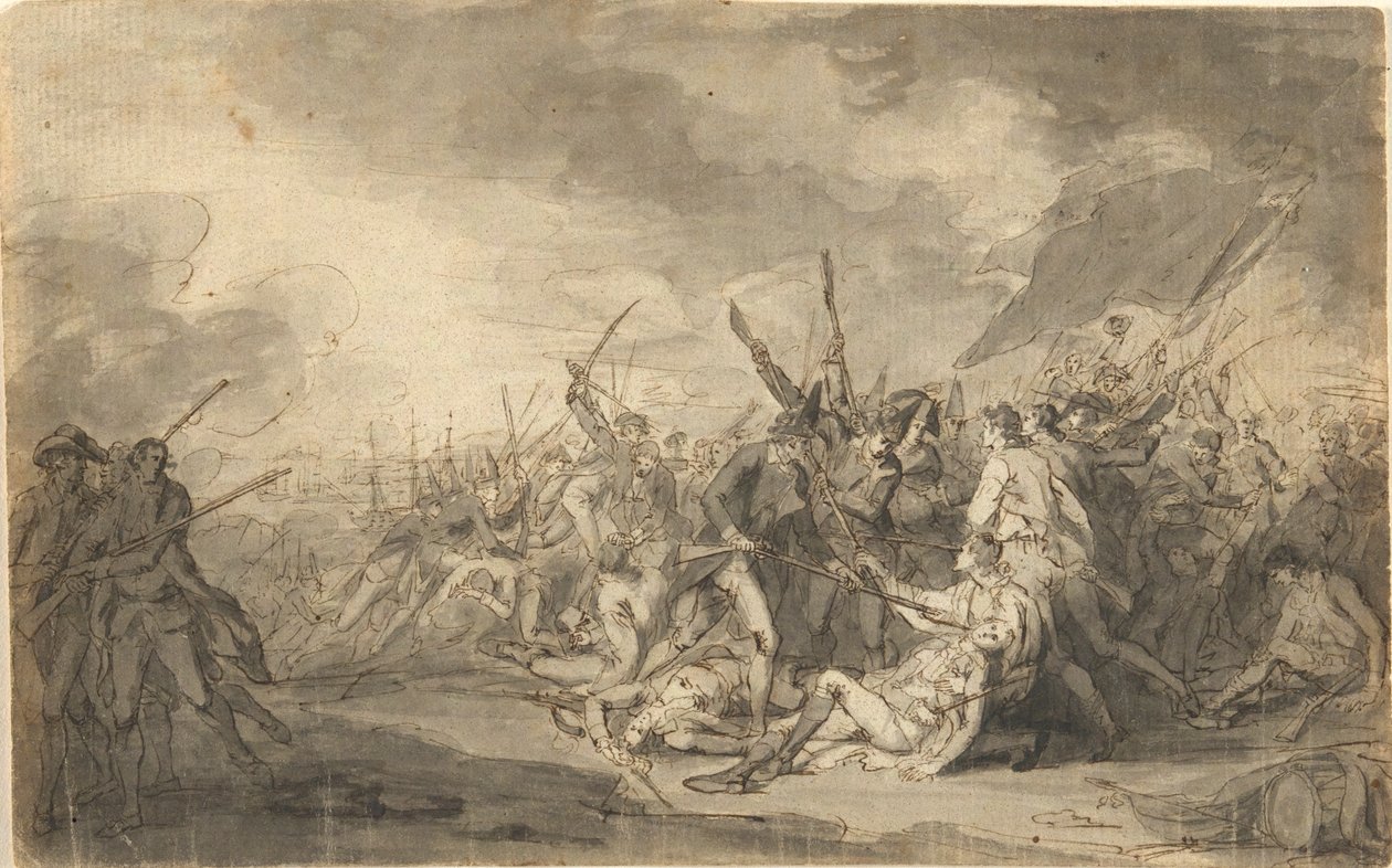 Studio per La morte del generale Warren alla battaglia di Bunker da John Trumbull
