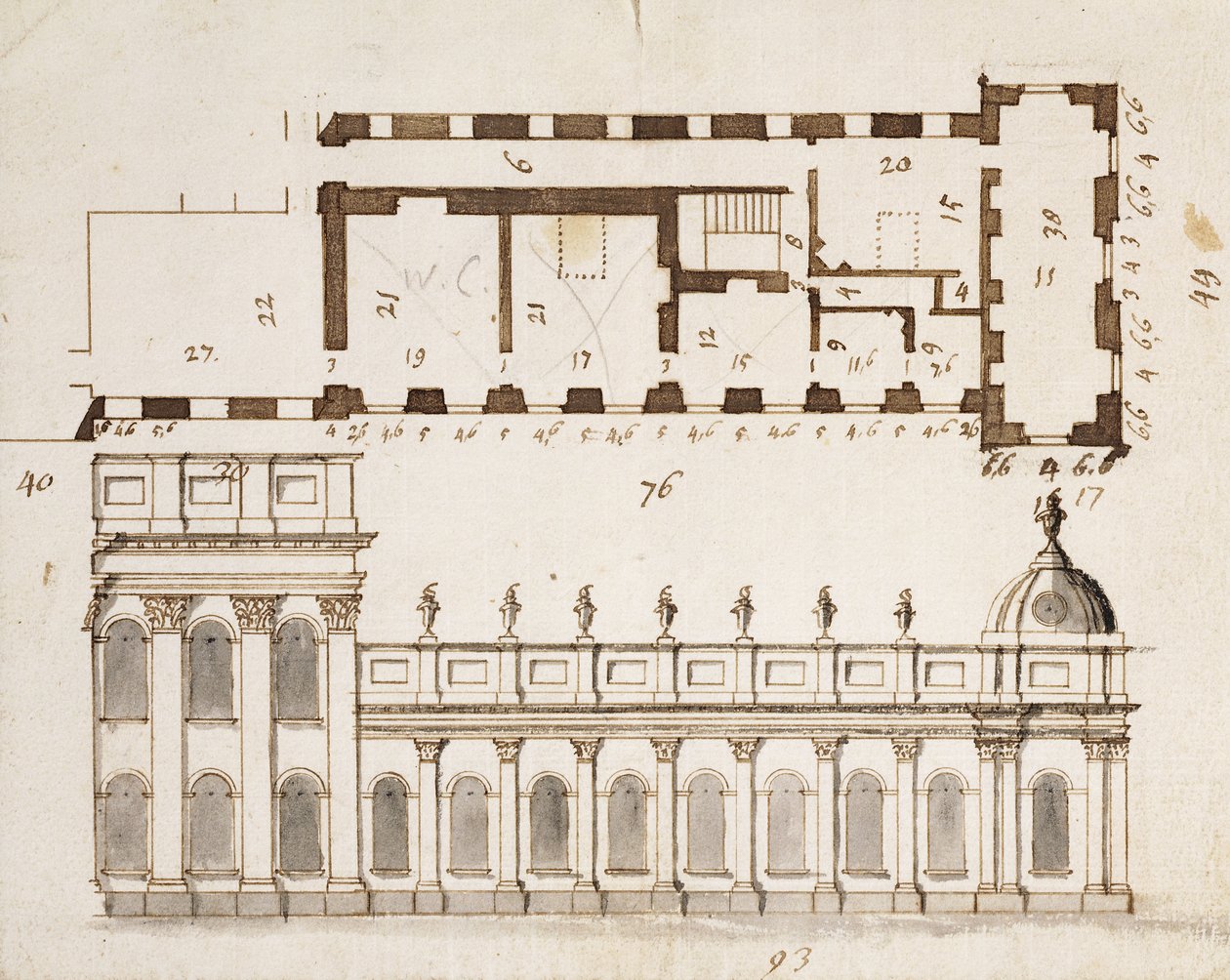 Castello Howard, Yorkshire: Un primo progetto per le tre baie dell