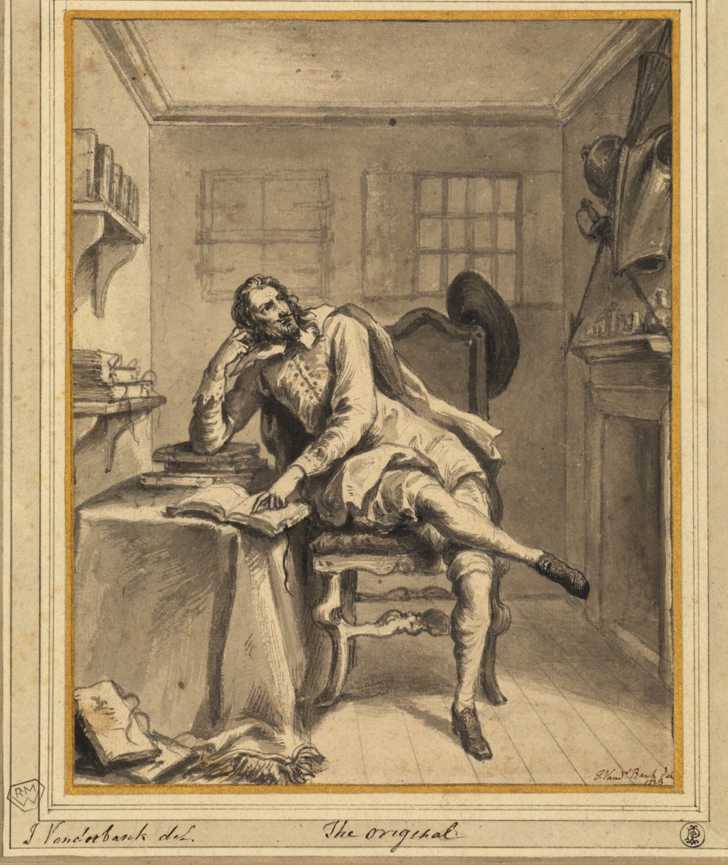 Don Chisciotte nel suo studio da John Vanderbanck