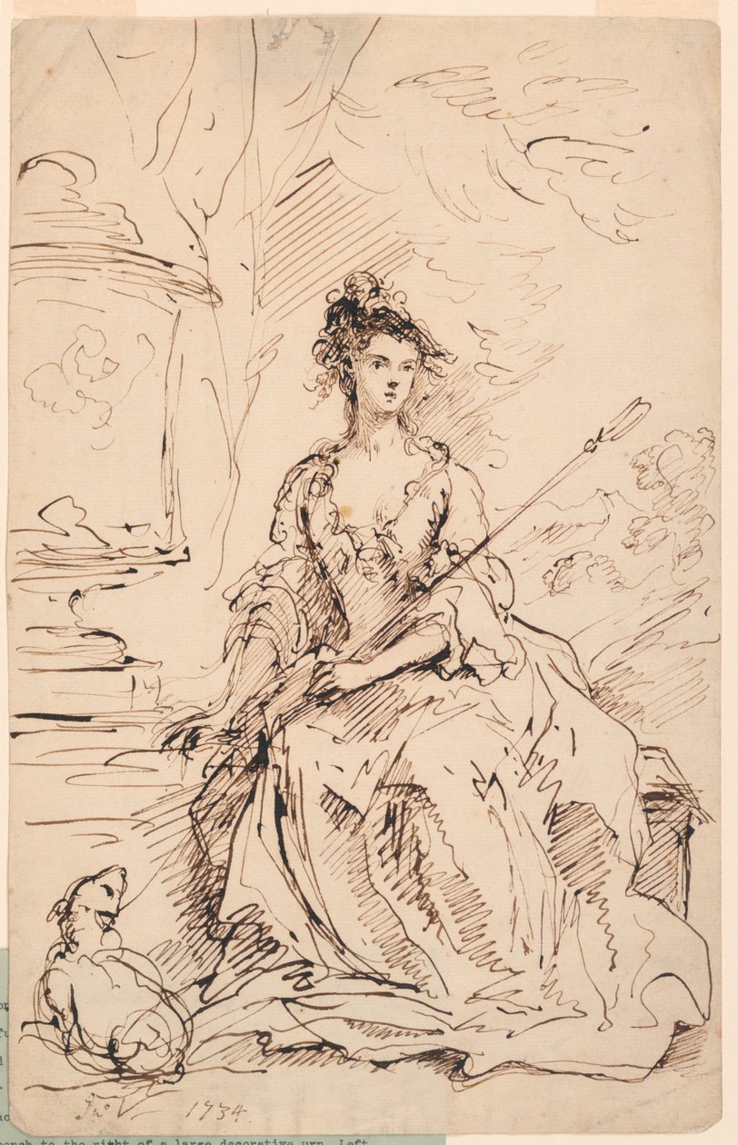 Ritratto di una signora (Peg Woffington?) come pastorella da John Vanderbank