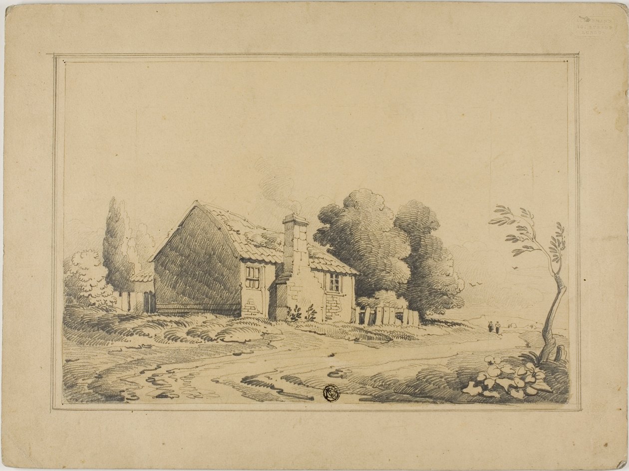 Cottage accanto al sentiero da John Varley