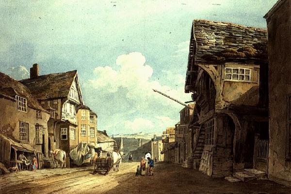 Guardando giù per High Street, Conway da John Varley