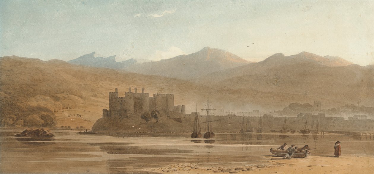 Vista del castello di Conwy, Galles settentrionale da John Varley