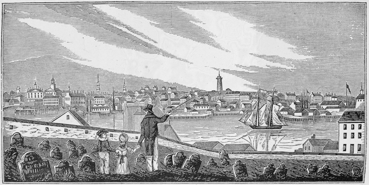 Vista sud di Charlestown, da 