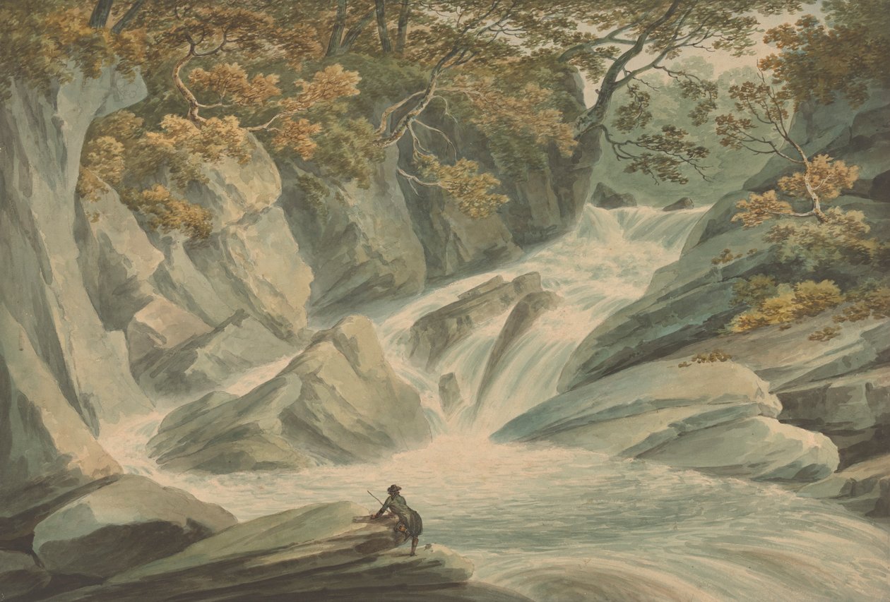Hafod: Parte Superiore della Cascata da John Warwick Smith