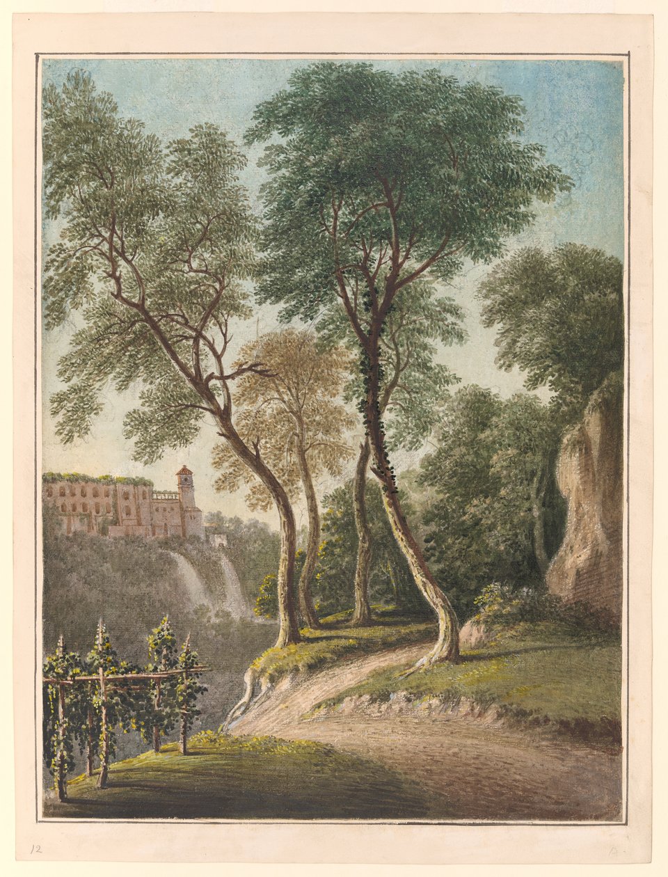 Villa di Mecenate e le Cascatelle, Tivoli da John Warwick Smith