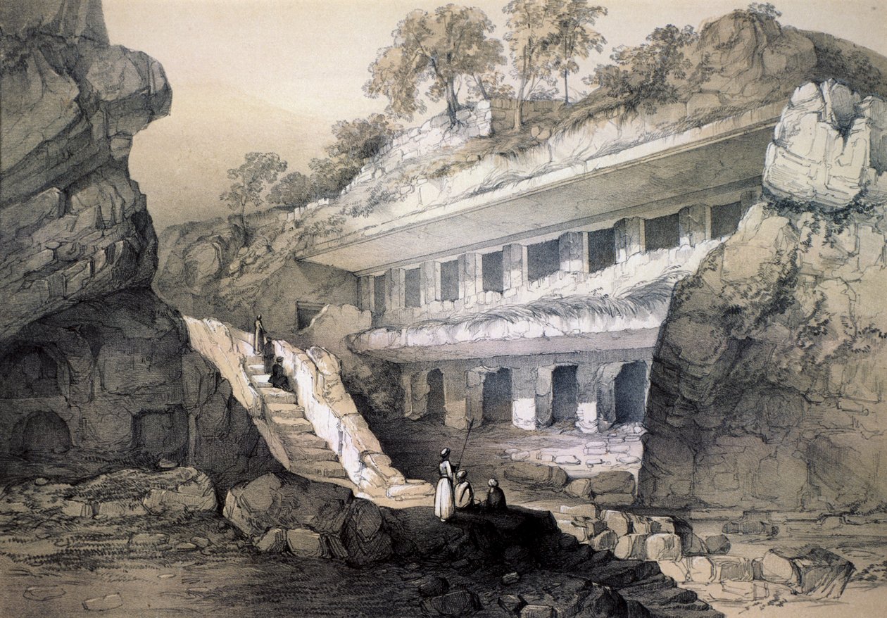 Kannari sic, Veduta della Grotta Durbar da John Weale