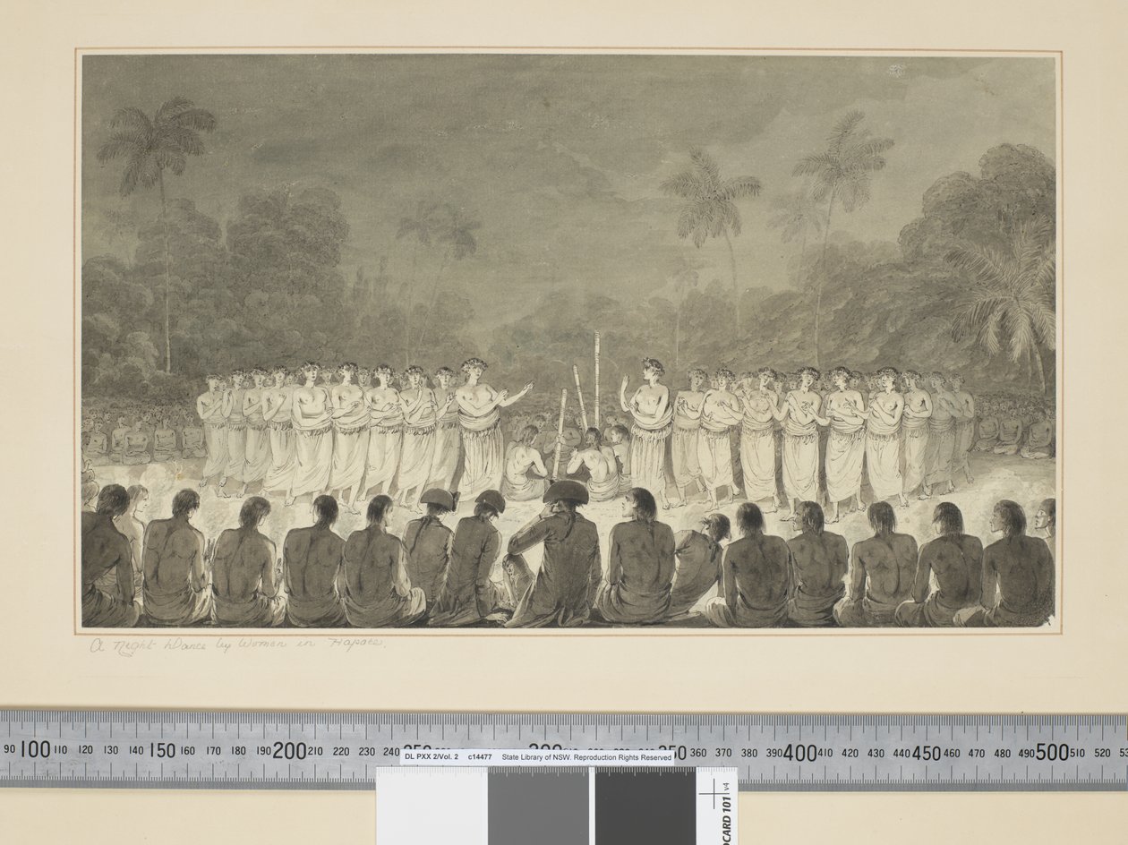F.6 Una danza notturna di donne a Hapaee, c.1773-84 da John Webber