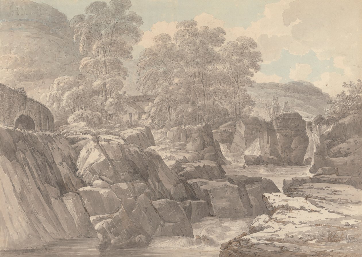 Pont-y-Pair sul fiume Llugwy vicino a Betws-y-Coed, Denbigh da John Webber