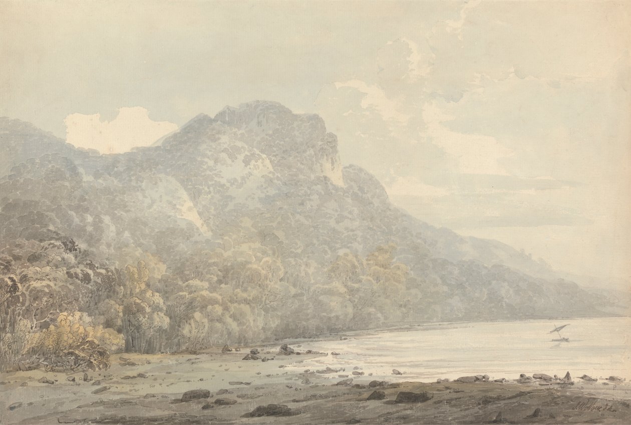 Veduta di Cracatoa (sic), Mari della Cina da John Webber