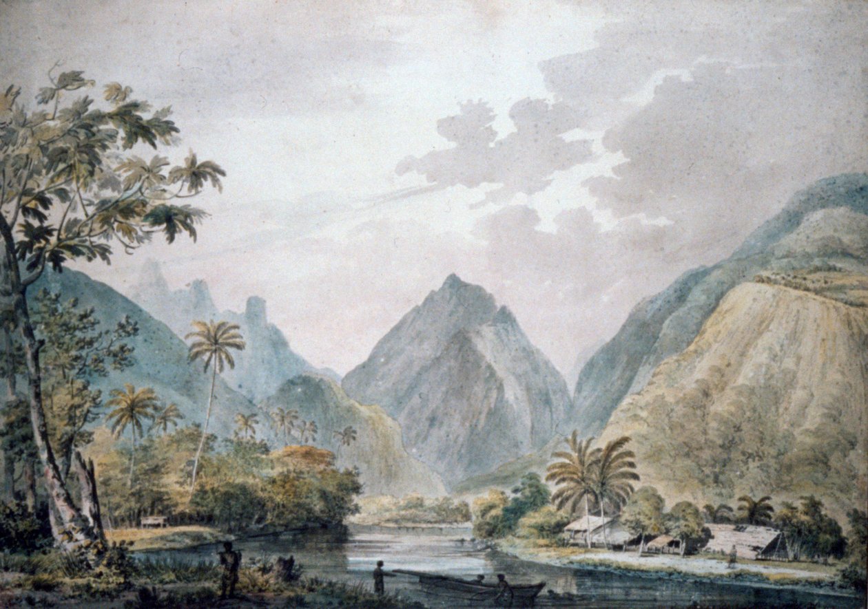 Veduta della Valle di Vaitepiha, Tahiti, 1777 da John Webber