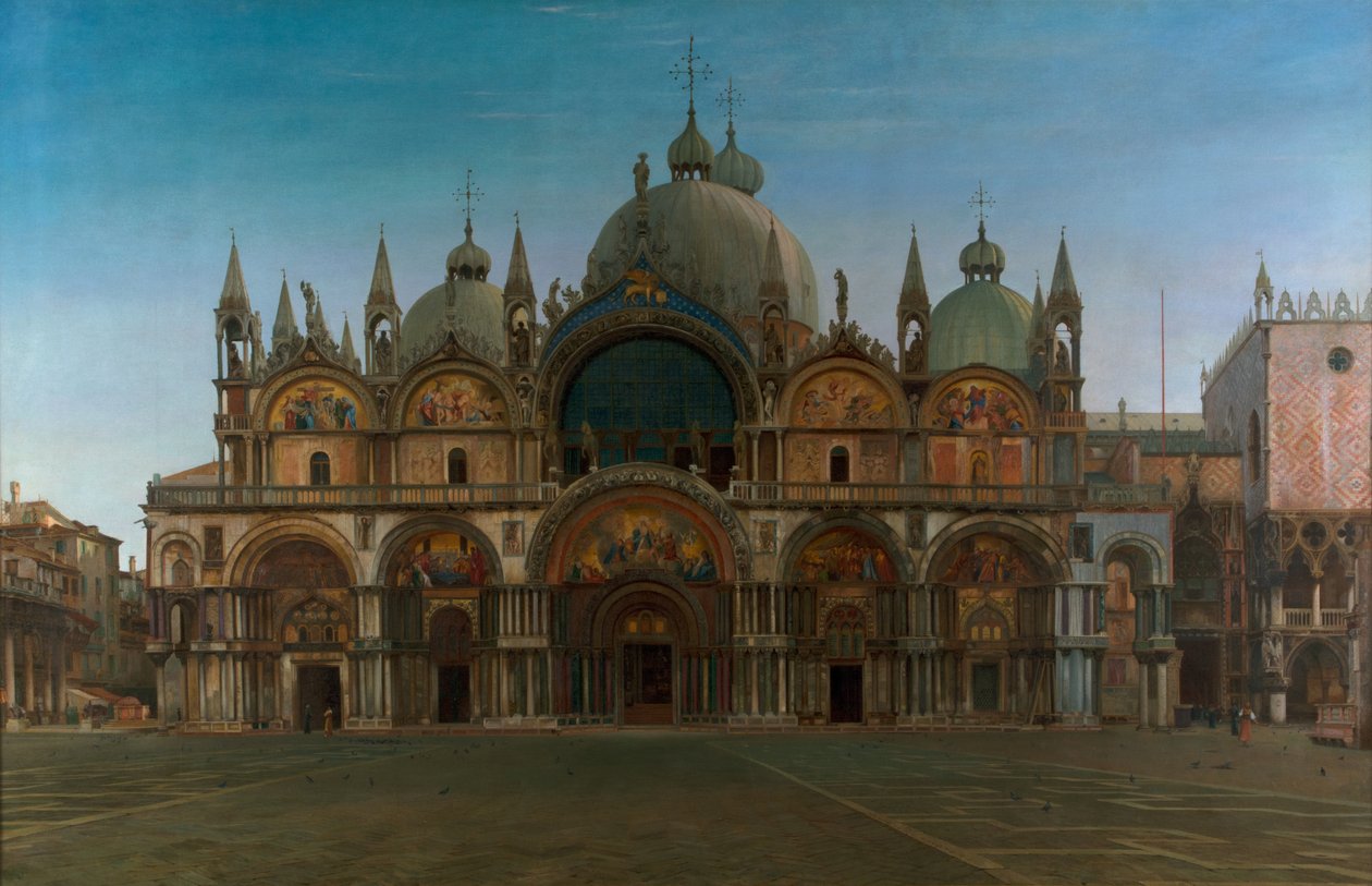 Facciata occidentale della Basilica di San Marco, Venezia, Italia da John Wharlton Bunney