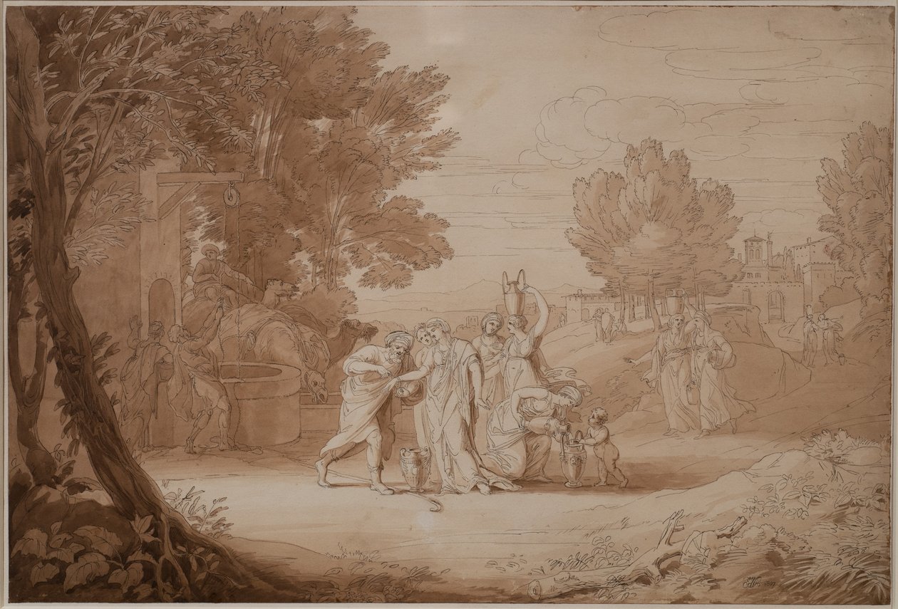 Rebecca al pozzo, 1807 da John White Abbott